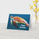 Carte Oiseau bleu de la mer de Turtle (Fleur jaune)