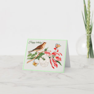 Carte Oiseau Brown sur une branche
