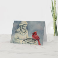 Oiseau cardinal rouge d'hiver Saint-François Aquar