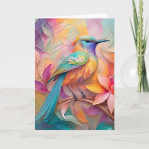 Carte Oiseau-chanteur à gorge violette Imaginaire