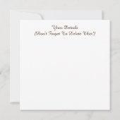 CARTE OISEAU D'AGLE (Dos)