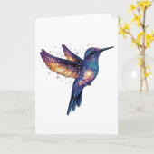 Carte Oiseau-de-brousse Avec Stone Night Ciel Galaxy Ois (Fleur jaune)