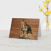 Carte Oiseau de Buzzard de proie commun (Fleur jaune)