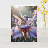 Carte Oiseau de mer dans une fleur d'iris (Fleur jaune)