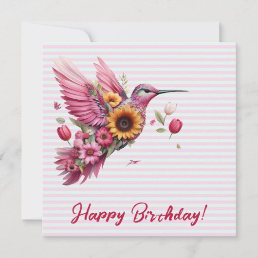 Carte Oiseau de mer volant Joyeux anniversaire (Devant)