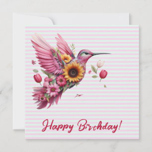 Carte Oiseau de mer volant Joyeux anniversaire