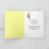 Carte Oiseau de note de musique d'amusement de musicien (Intérieur)