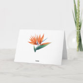 Carte Oiseau de paradis, fleur exotique strelitzia (Dos)