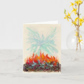 CARTE OISEAU DE PHOENIX (Fleur jaune)