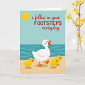Carte oiseau de plage « Suivez vos pas » (Fleur jaune)