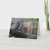 Carte Oiseau de prière de sérénité sur la branche photo (Devant)