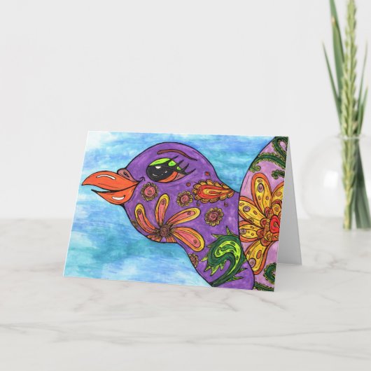 Carte Oiseau de tatouage (Devant)