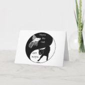 Carte Oiseau de Tui alimentant sur des fleurs de (Dos)