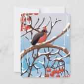 Carte oiseau d'hiver (Dos)