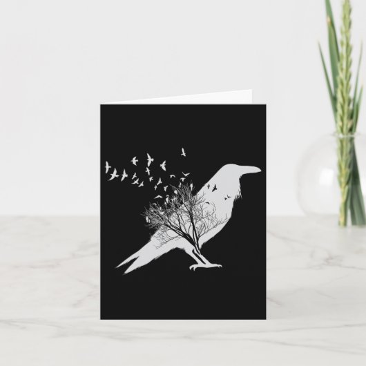 Carte Oiseau du Corbeau noir (Devant)