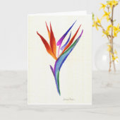 Carte Oiseau du Paradis (Fleur jaune)