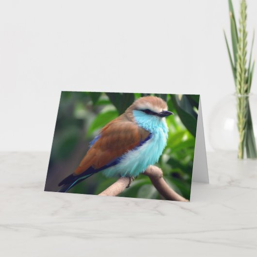 Carte Oiseau En Bleu (Devant)