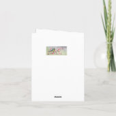 Carte Oiseau et Fleurs Joyeuses Pâques (Dos)