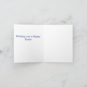 Carte Oiseau et Fleurs Joyeuses Pâques (Intérieur)