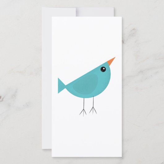 Carte Oiseau fantaisiste adorable, art de la nature (Devant)