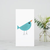 Carte Oiseau fantaisiste adorable, art de la nature (Debout devant)