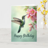 Carte Oiseau Fleur Charmante (Fleur jaune)