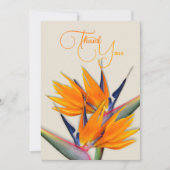 Carte Oiseau hawaïen du paradis Fleurs Merci (Devant)