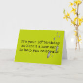 Carte Oiseau Poop Amusant Anniversaire pour adolescent d (Fleur jaune)