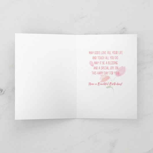 Carte Oiseau religieux, Mère-Godmère bénissant les fleur (Intérieur)