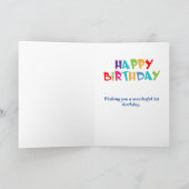 Carte Oiseau rose 1er anniversaire (Intérieur)