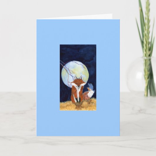 Carte Oiseau rouge et bleu (Devant)