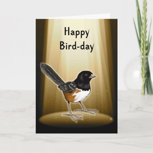Carte Oiseau sous les projecteurs, Joyeuse fête des oise (Devant)