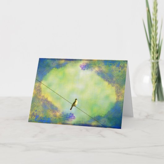 Carte Oiseau sur fil (Devant)
