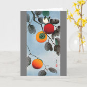Carte Oiseau sur un arbre persimmon, Watanabe Seitei (Fleur jaune)
