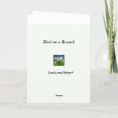 Carte Oiseau une fête des pères de branche (Dos)