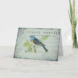 Carte Oiseau vintage