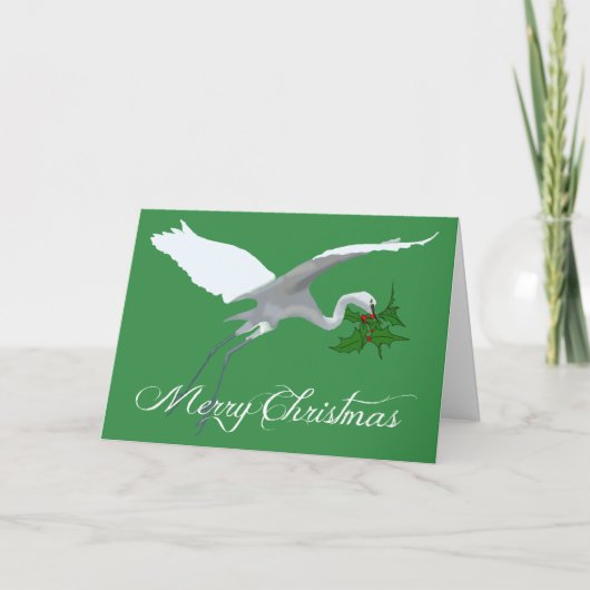 Carte Oiseaux - Aigrette (Devant)
