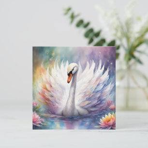 Carte Oiseaux arc-en-ciel Swan 1