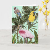 Carte Oiseaux au paradis (Fleur jaune)