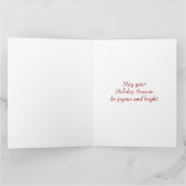 Carte Oiseaux cardinaux rouges Arbres enneigés de Noël (Intérieur)