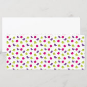 Carte Oiseaux colorés mignons (Devant / Derrière)