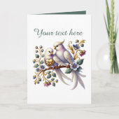 Carte Oiseaux d'amour mignons Mariage ajouter du texte  (Devant)