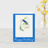 Carte Oiseaux de colibri Fleurs Flore Animaux sauvages (Fleur jaune)