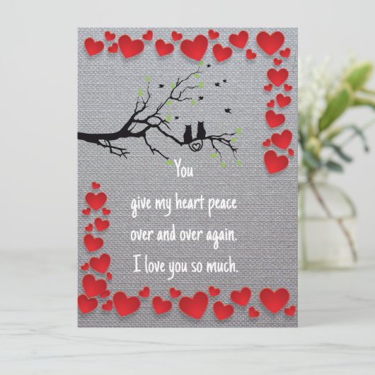 Carte Oiseaux de la Saint-Valentin (Debout devant)