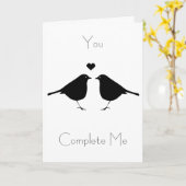 Carte Oiseaux de l'amour (Fleur jaune)