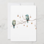 Carte Oiseaux de l'Amour de la Forêt Rustique Mariage Éc (Dos)