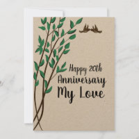 Oiseaux de l'amour et branches d'anniversaire Tout