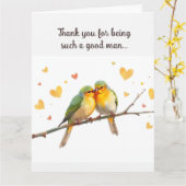 Carte Oiseaux de l'amour modifiables (Fleur jaune)