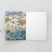 Carte Oiseaux de mer et fleurs vitraux en bois (Intérieur)