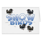 Carte Oiseaux de Neige avec Birdable Junco Birds (Devant horizontal)